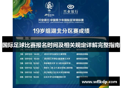 国际足球比赛报名时间及相关规定详解完整指南